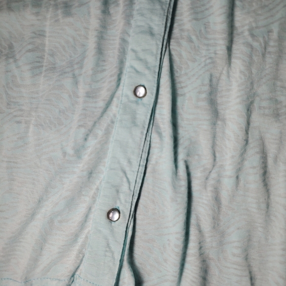 NWT Roper Blue Sequin Pearl Snap Button Down Shirt Women's Size XL - Picture 14 of 16